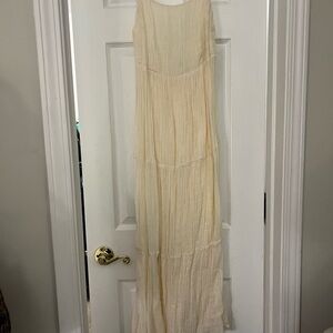 Princess Polly Cream Spaghetti Strap Sundress Maxi